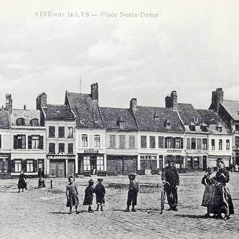 1900s France Aire-sur-la-Lys Place Notre – Dame Postcard. The Bell-tower