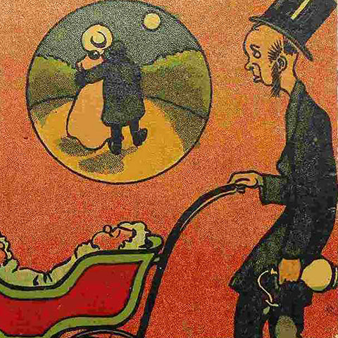 1904’s Antique Comic Postcard “Oh why did I sign Love me and the world is mine”