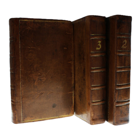 1735 Antique Books The Works of Virgil with Explanatory Notes in 3 Volumes with illustrations