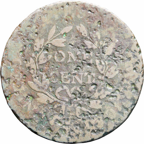 1797 USA Draped Bust Large One Cent Double Leaf on Top Right (16 leaves on left side, 19 on right side)