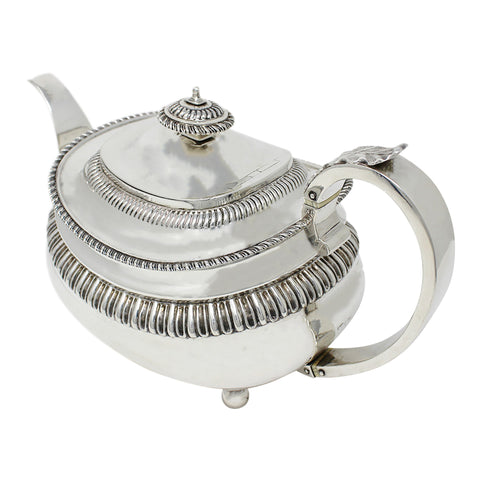1817 Antique George III Era Large Sterling Silver Tea Pot Silversmiths Solomon Hougham London Hallmarks