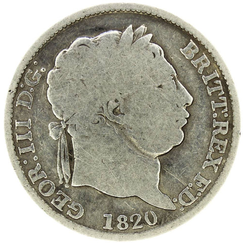 1820 Great Britain George III Silver Shilling Coin