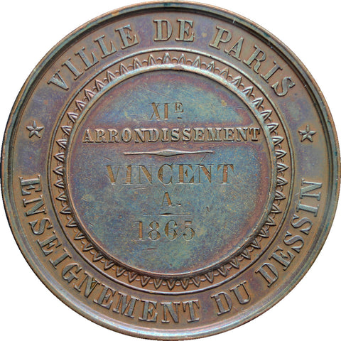 1865 Antique France Napoleon III Ville de Paris Enseignement du Dessin A. Bescher and A. Borrel
