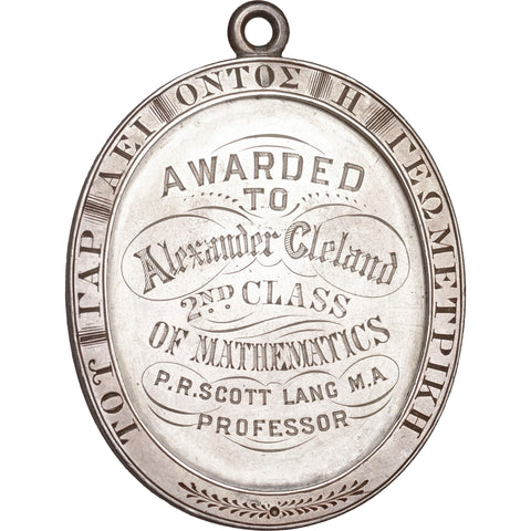 1882-83 Silver Medal Scotland University of St Andrews Mathematics