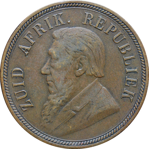1898 South Africa Johannes Paulus Kruger One Penny Coin