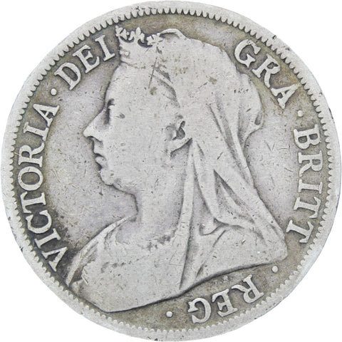 1899 Great Britain Victoria Silver Half Crown Coin