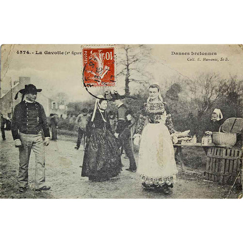 1900s Breton Dance Brittany France Ethnic original Postcard
