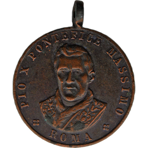 1903 - 1914 Pope Pius X Vatican Medal Antique Religion Catholic Church Medallion