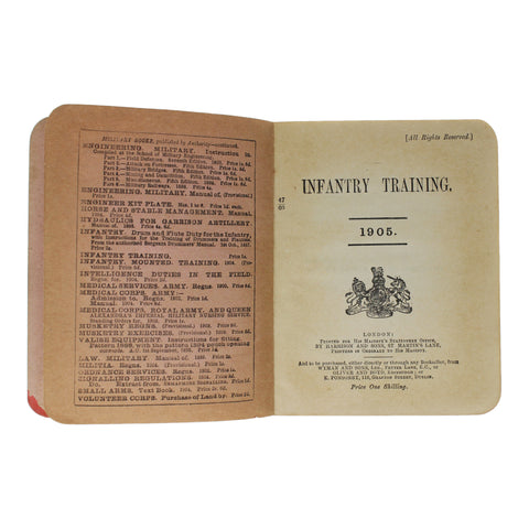 1905 Infantry Training Book Great Britain Army