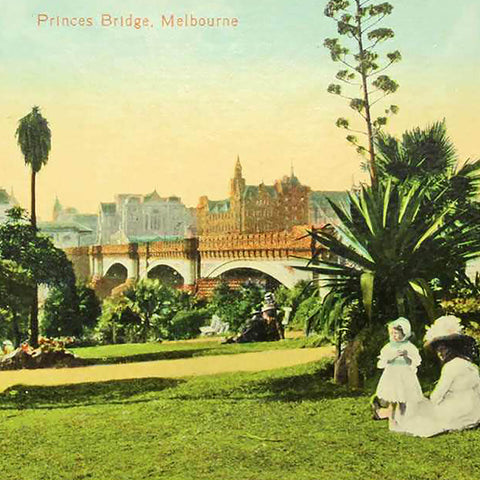 1910s Australia Melbourne Princes Bridge Postcard Yarra River Bridge Victorian Heritage