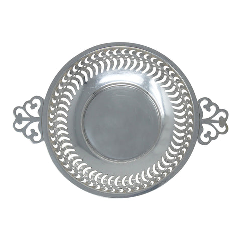 1911 Antique George V Era Sterling Silver Pierced Dish Silversmiths Synyer & Beddoes (Harry Synyer & Charles Joseph Beddoes) Birmingham Hallmarks