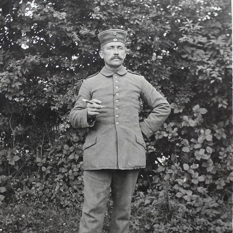 1917’s Antique Soldier Photograph of German Soldier Artillery World War 1