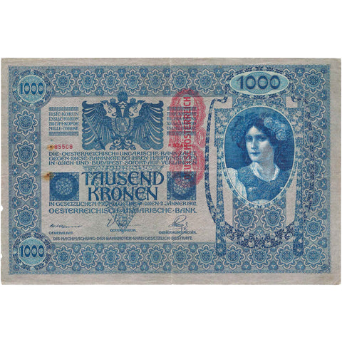 1919 1000 Korona Austria Banknote
