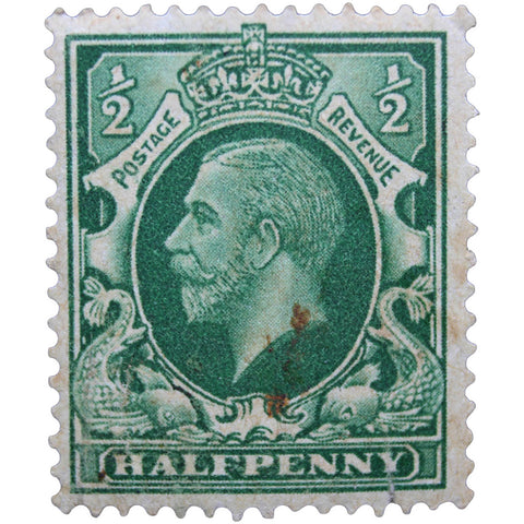 1924 King George V 1/2 d British Penny Stamp