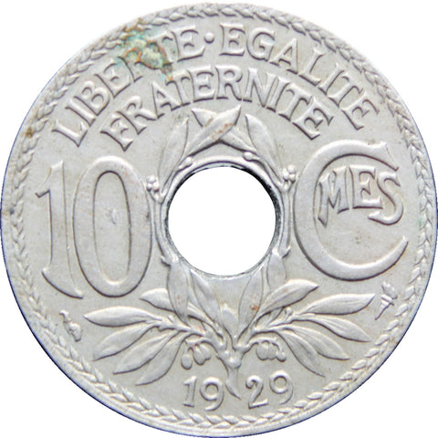 1929 France 10 Centimes Coin
