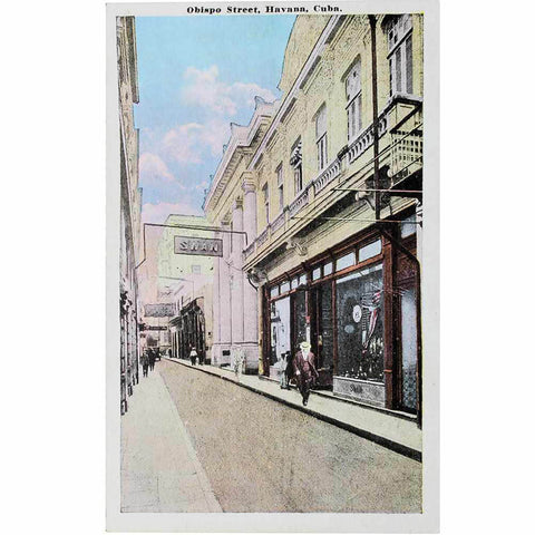 1930s Havana Obispo Street Postcard