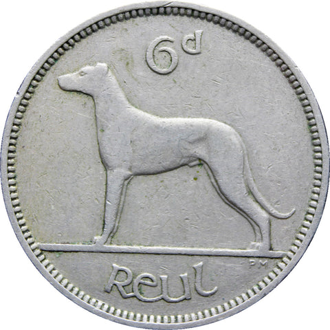1950 Ireland 6 Pingin / 1 Reul Coin