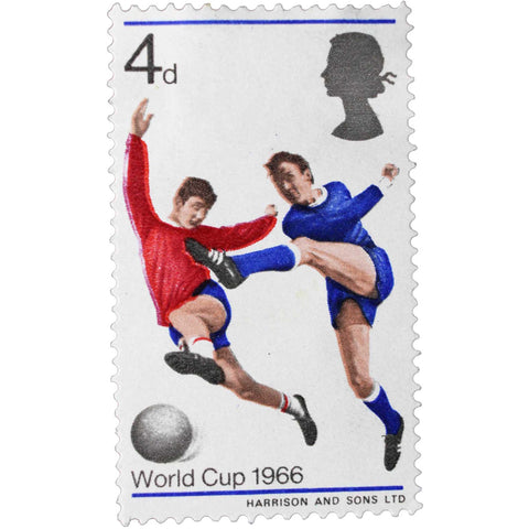 1966 Stamp United Kingdom Elizabeth II 4 d - British Penny World Cup Football Championship