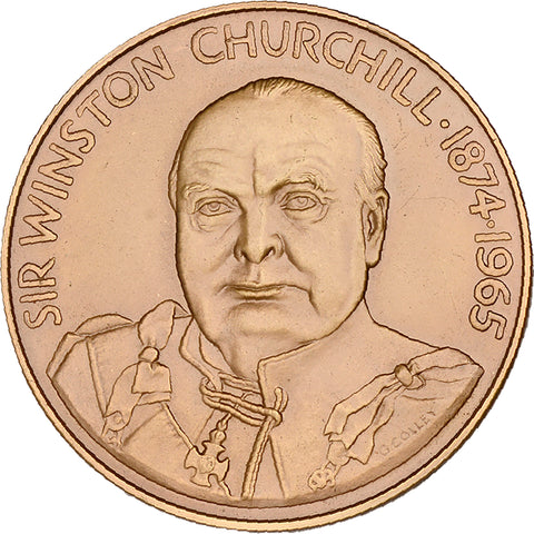 1967 Sir Winston Churchill Memorial Medal by G. Colley for 700th Anniversary of Houses of Parliament