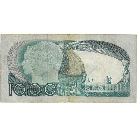 1980 1000 Escudos Portugal Banknote Portrait of Dom Pedro V
