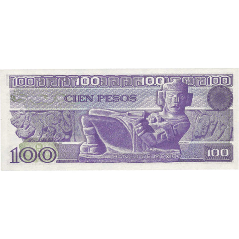 1981-1982 100 Pesos Mexico Banknote Portrait of V. Carranza