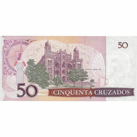 1986 50 Cruzados Brazil Banknote Portrait of Oswaldo Gonçalves Cruz