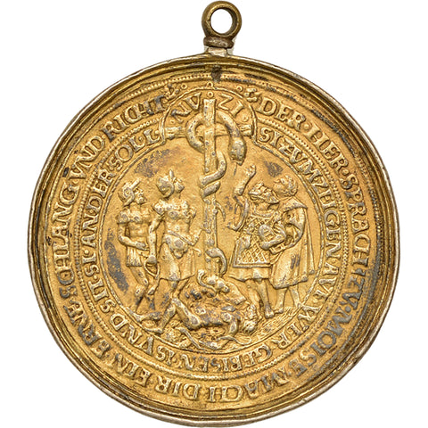 19th Century Crucifixion Jesus Christ Religion Medal Restrike