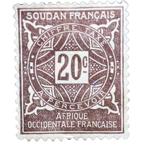 20 Centime 1931 French colonials Stamp Figure