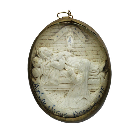 Antique Meerschaum 19th Century French Reliquary Pendant
