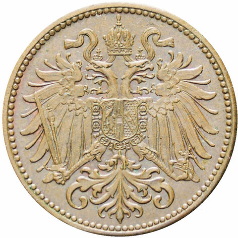 Austria Habsburg 1896 2 Heller Franz Joseph I Coin