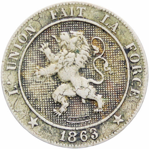 Belgium Leopold I 1863 5 Centimes Coin