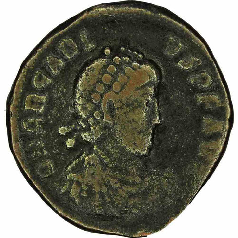 Byzantine Empire Arcadius 395-408 Bronze Coin AE21 Constantinople Mint