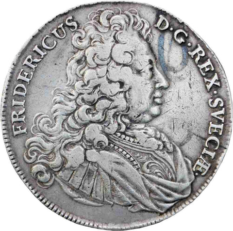 Very Rare 1724 Sweden King Frederick I Silver One Riksdaler first Swedish thaler (taler)