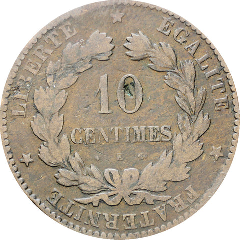 France 1874 10 Centimes Coin