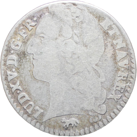France Louis XV, 1745 12 Sols 110 Ecu Silver Coin A Paris
