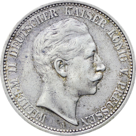 German states Prussia 1905 2 Mark Wilhelm II Coin Silver