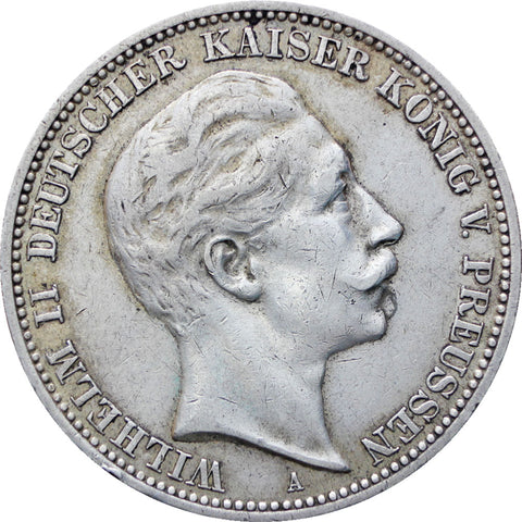 German states Prussia 1910 3 Mark Wilhelm II Coin Silver