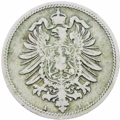 Germany 1889 A 10 Pfennig Wilhelm I Coin Type 1, Large Shield