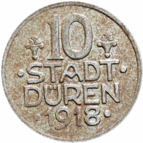 Germany 1918 10 Pfennig Stadt Düren Rheinpronvinz Coin