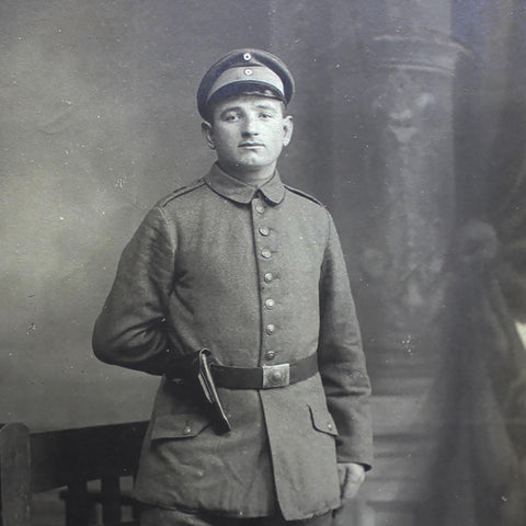 Germany Soldier 1917 WW1 Military World War I Studio Photo Postcard Army History