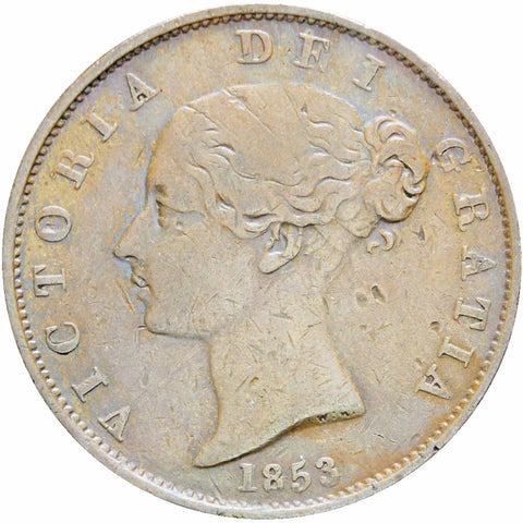 Great Britain Half Penny 1853 Queen Victoria Coin Copper