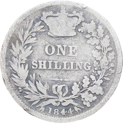 Great Britain Queen Victoria 1844 Shilling Silver Coin