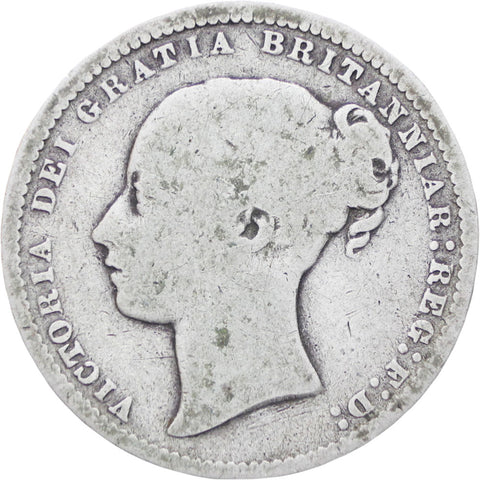 Great Britain Queen Victoria 1873 Shilling Silver Coin