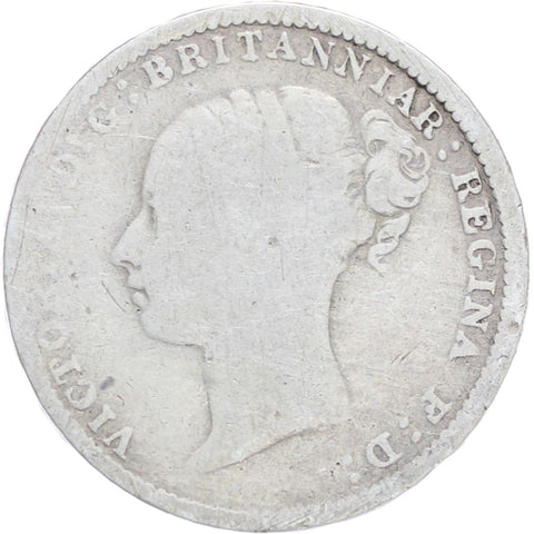 Great Britain Queen Victoria 1886 3 Pence Silver Coin (1st portrait)