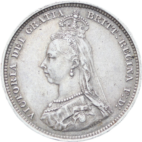 Great Britain Queen Victoria 1887 Shilling Silver Coin