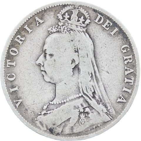 Great Britain Queen Victoria 1890 Half Crown Silver Coin