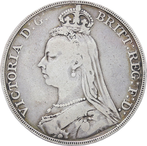 Great Britain Queen Victoria Crown 1889 Silver Coin