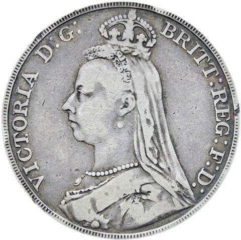 Great Britain Queen Victoria Crown 1890 Silver Coin