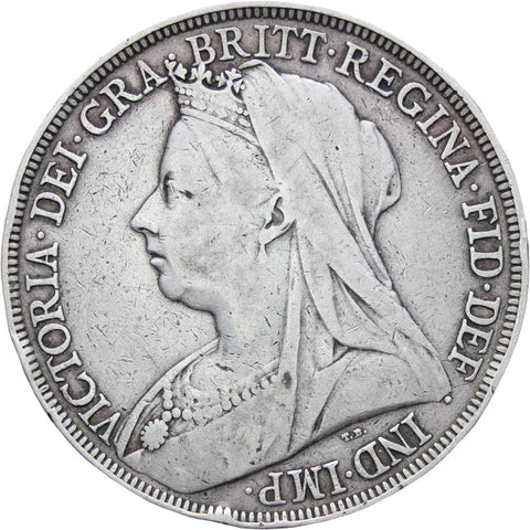 Great Britain Queen Victoria Crown 1897 Silver Coin LXI