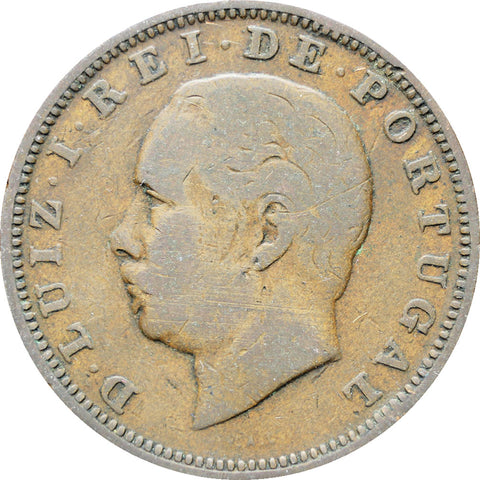 Portugal 1883 20 Reis Luiz I Coin